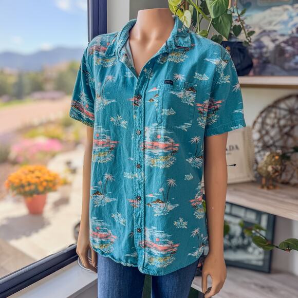 Rip Curl, Men’s Medium Party Pack Island Button Up Collared Woven Shirt - Picture 2 of 6